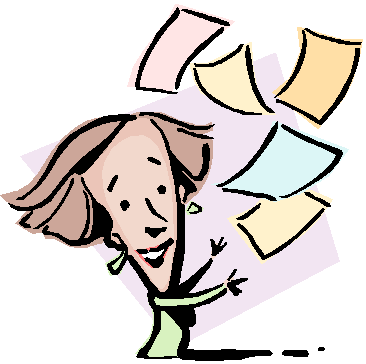Lady with papers